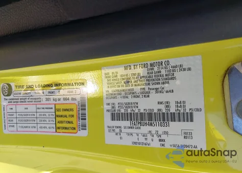 2021 Ford Mustang Ecoboost Premium from USA, damaged, VIN 1FATP8UH4M5110331